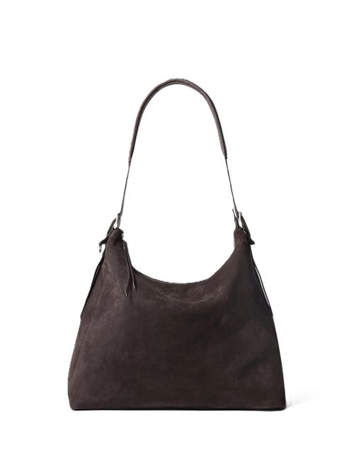 BELTED HOBO BAG IN SUEDE LEATHERSuede Leather Lemaire | BG0189 LL0125BR007 EBONYBROWN